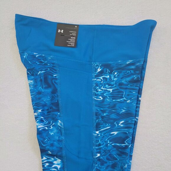 Under Armour HeatGear Womens Hi Rise Ankle Compression Leggins 1367028-406 NWT - Picture 4 of 6